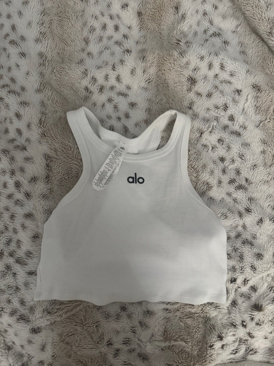 ALO Yoga Tops - ALO Yoga White Ribbed Racerback Tank